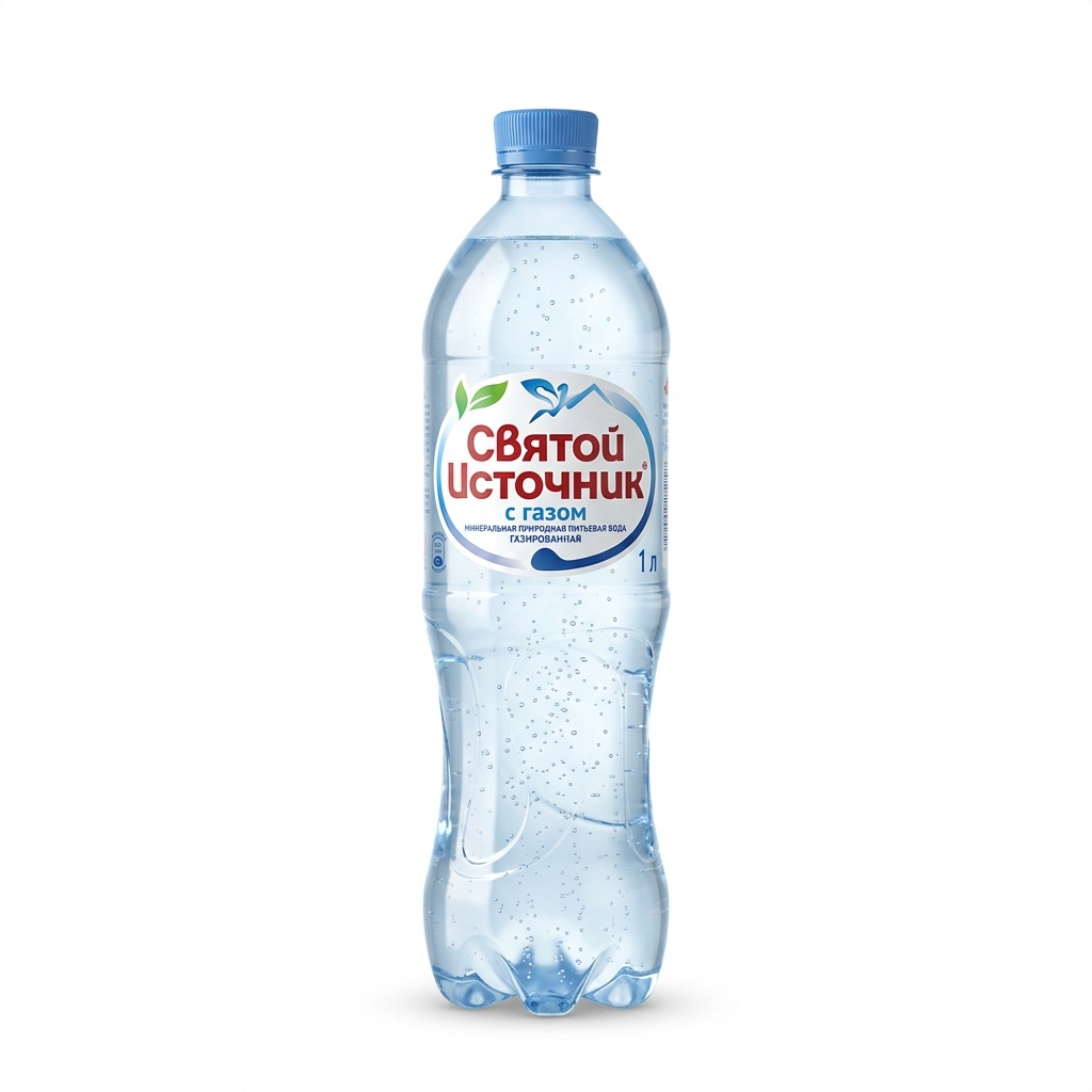 Вода Святой источник с газом 1 л