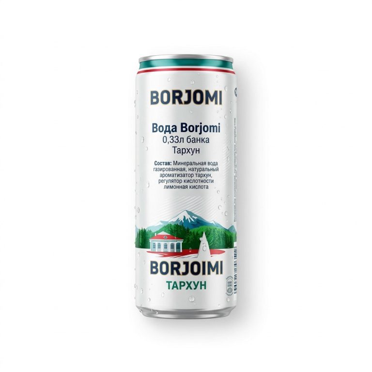 Вода Borjomi 0,33л банка Тархун